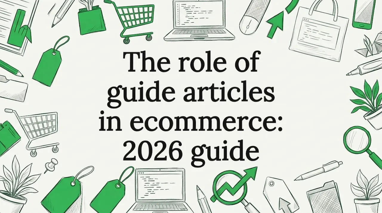 Decorative title card illustration for ecommerce guide article