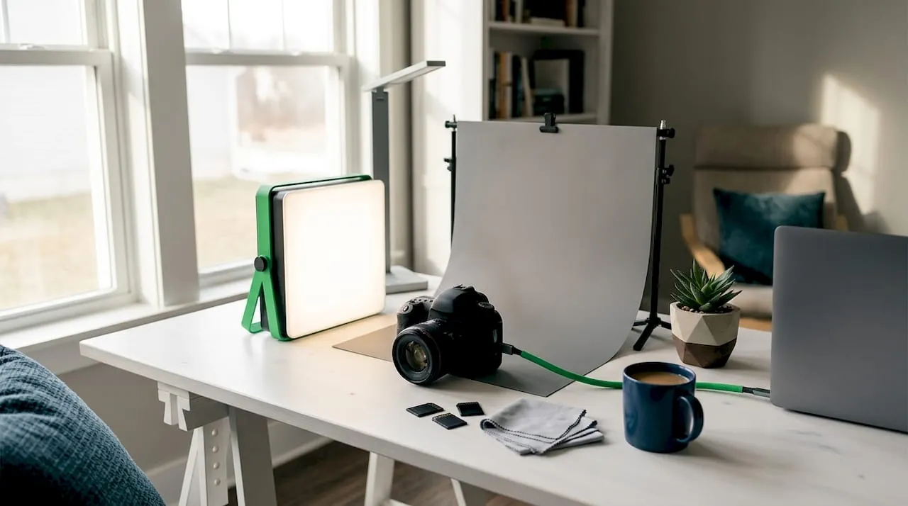 Professional product photography setup