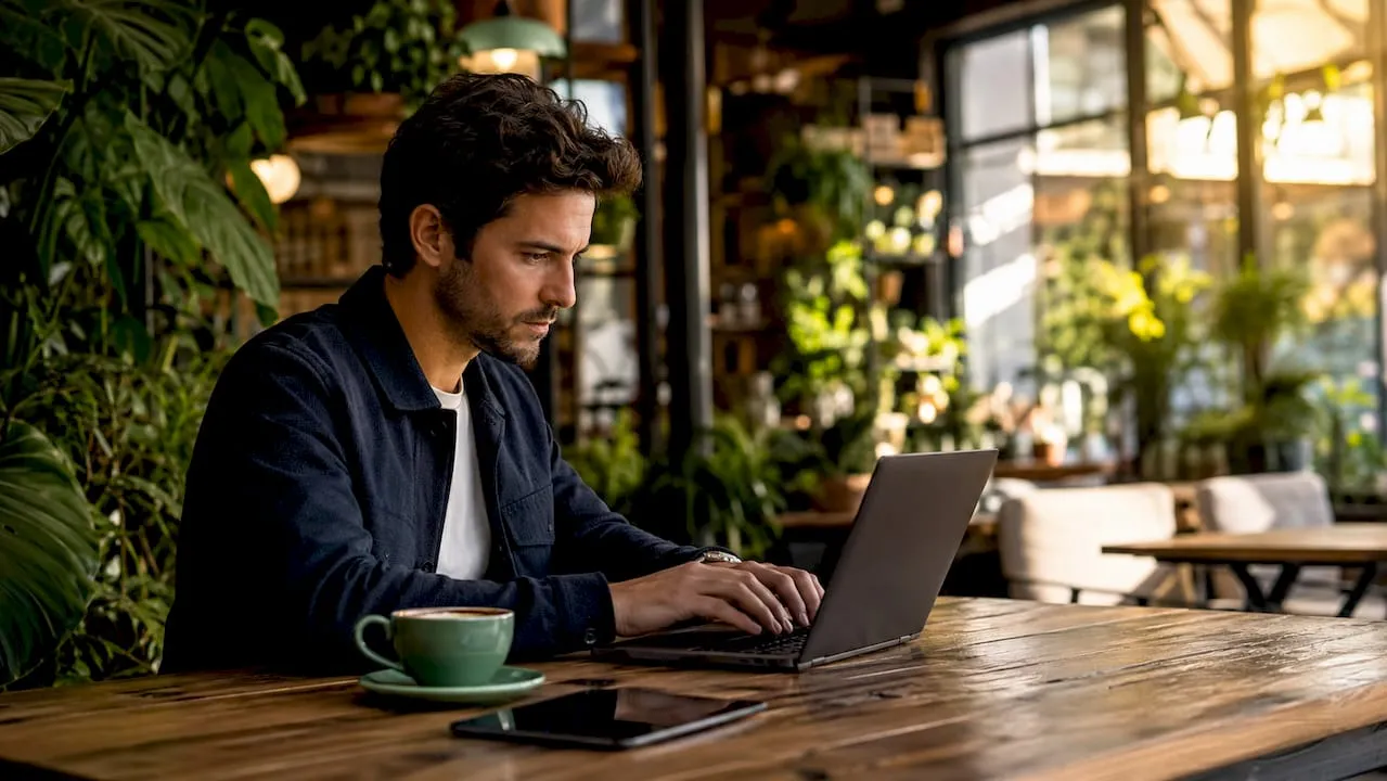 E-commerce manager reviewing automated commerce tools