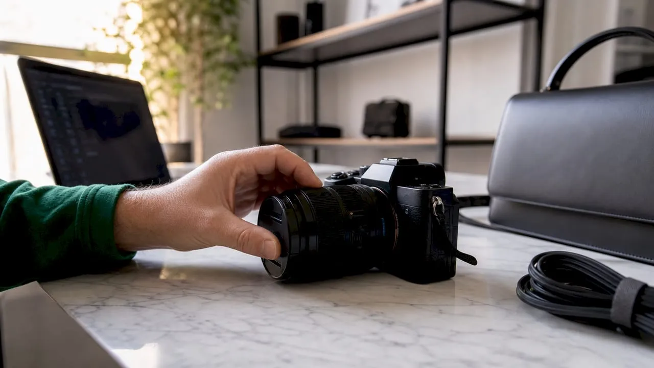 Behind-the-scenes product photography setup