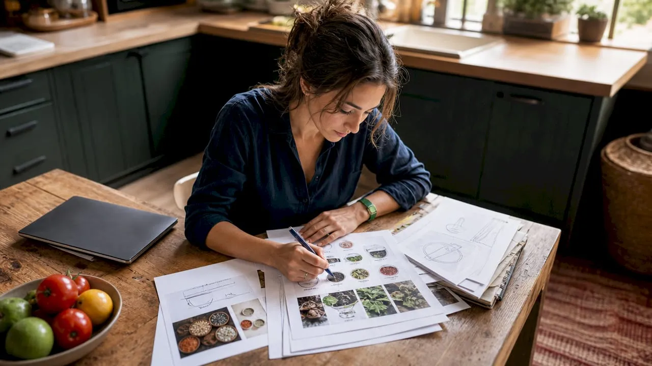 Entrepreneur reviewing dropshipping supplier materials