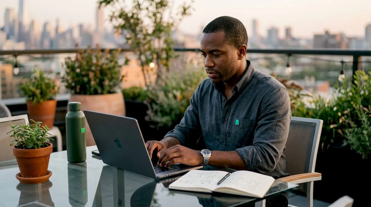 hands typing adaptive content for SEO on laptop