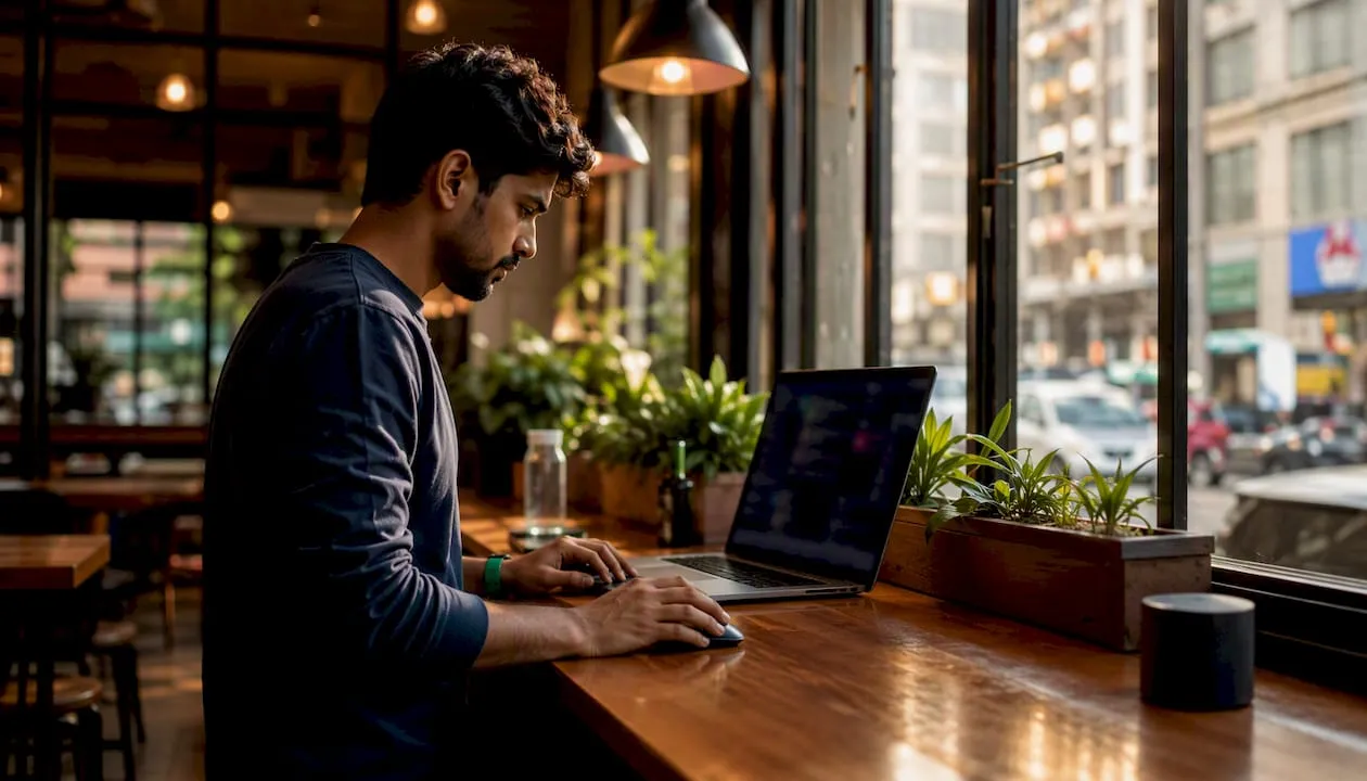 User operating drag-and-drop page builder