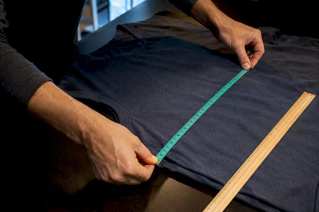 Soft tape measuring an anonymous garment