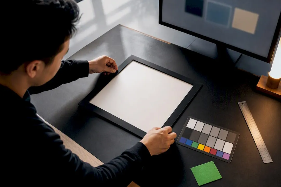 Square ecommerce image setup with measurement tools