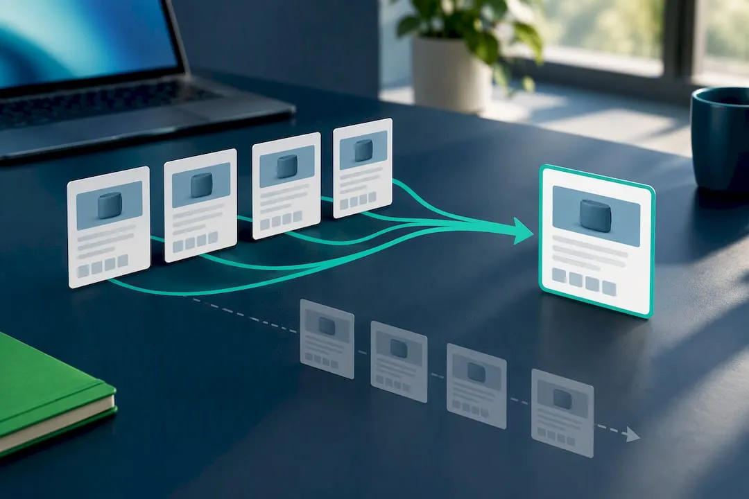 Duplicate pages consolidated into one canonical result