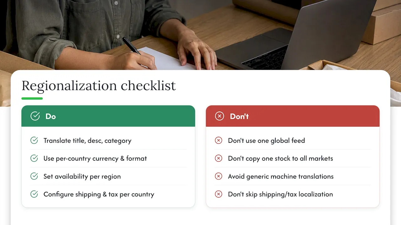 Handling multiple languages and regional product data — overview diagram