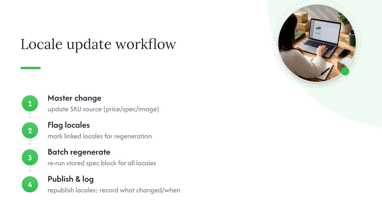 Handling updates and version control for localised content — overview diagram