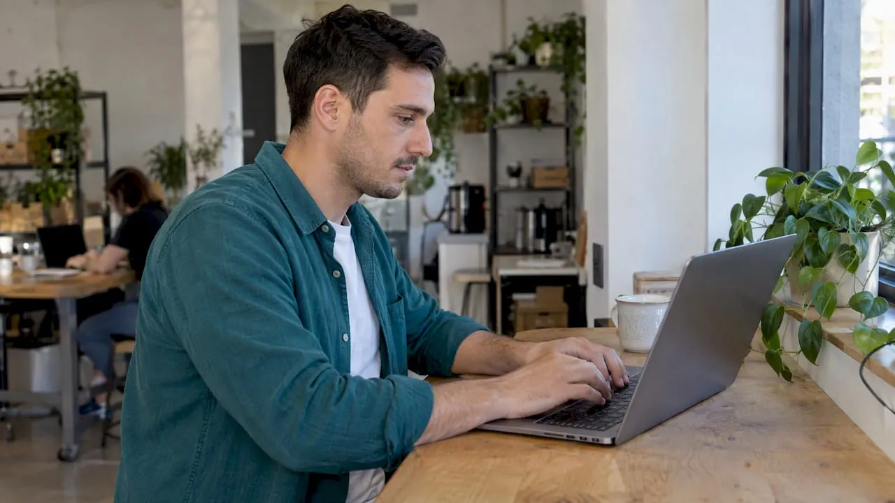 Merchant reviewing five AI product titles