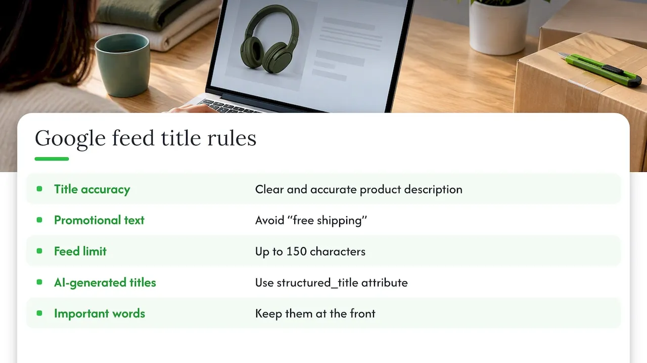What Google Merchant Center asks for — overview diagram