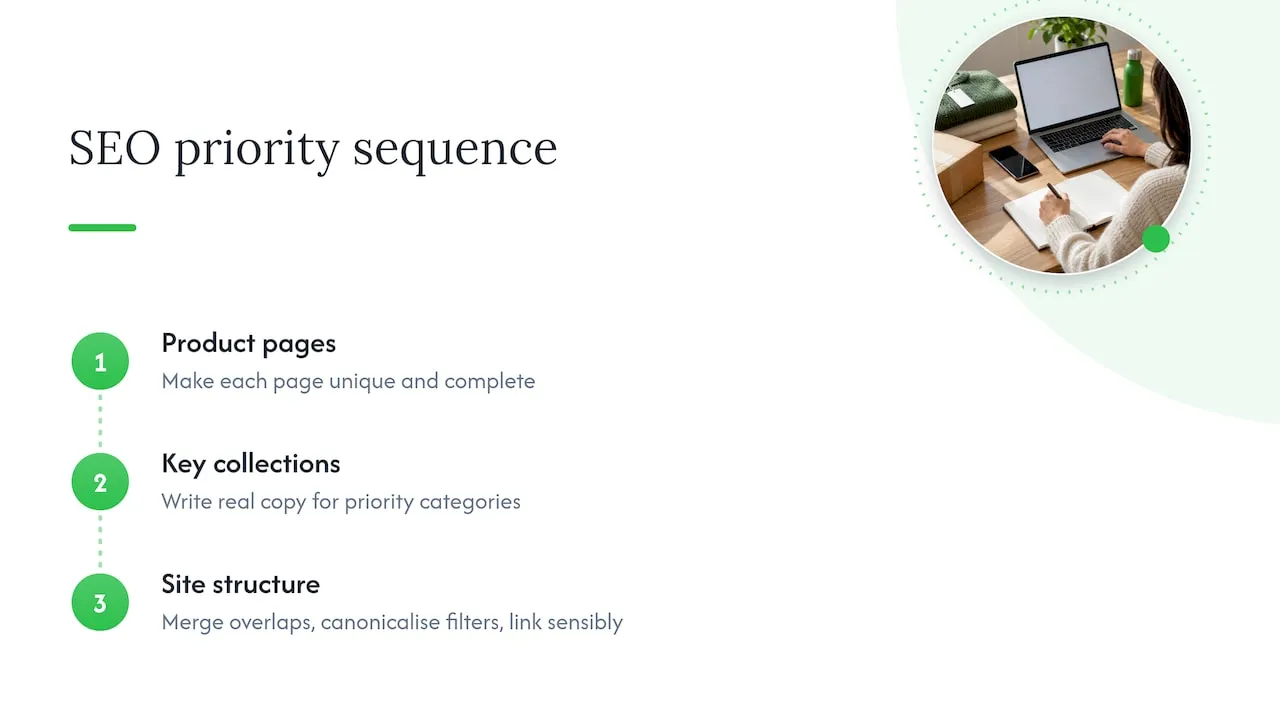Our view: product pages are the foundation, collections are the multiplier — overview diagram