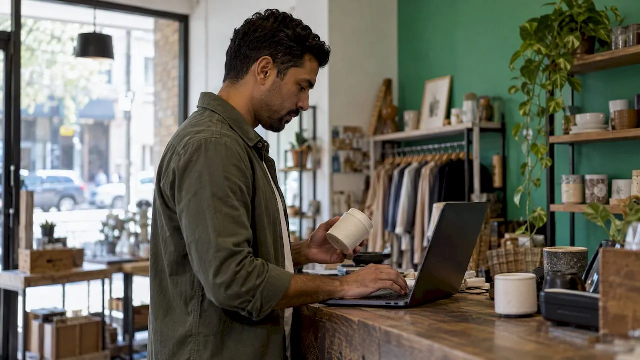 Shop owner setting up Google Shopping at checkout