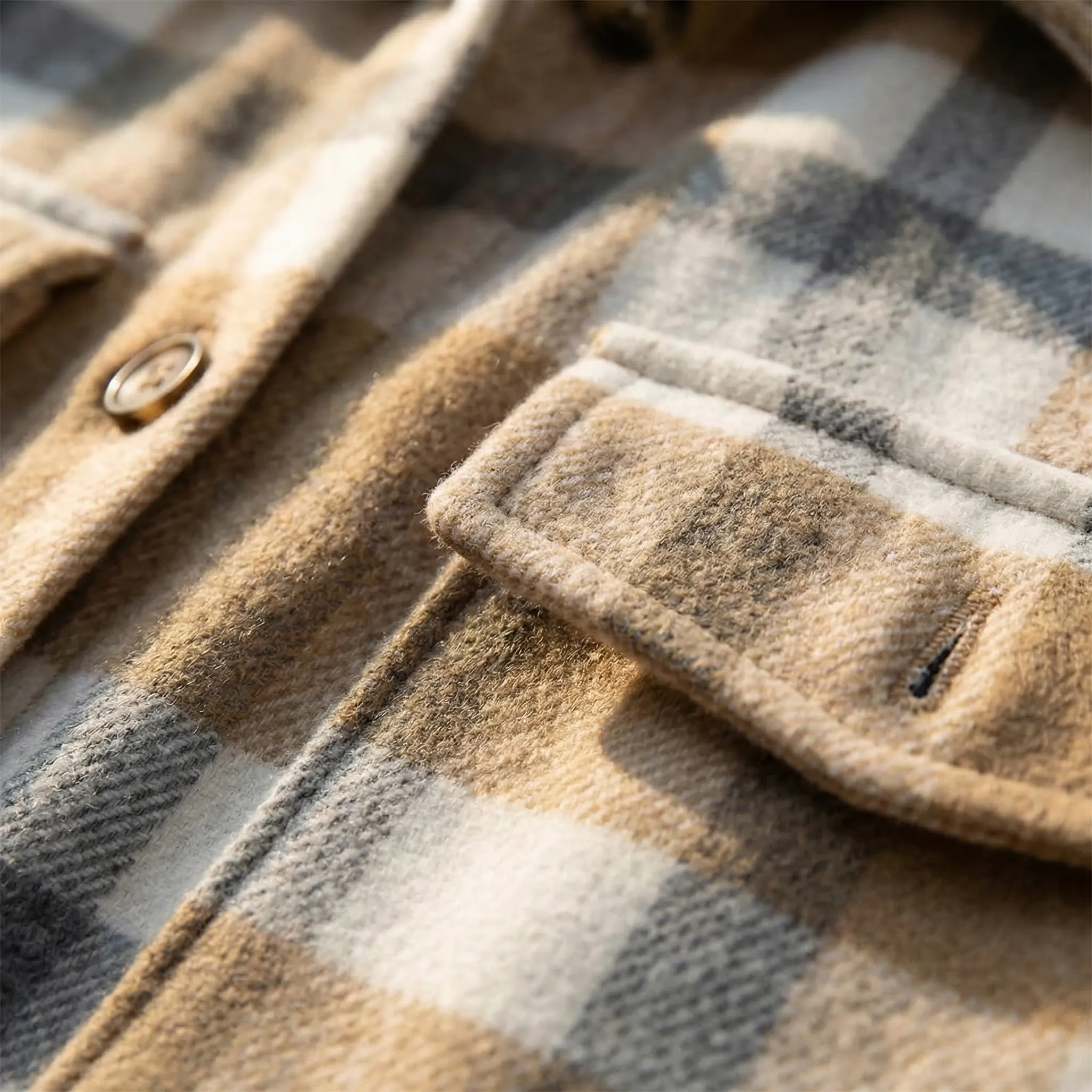 Flannex | Plaid flannel button-up shacket